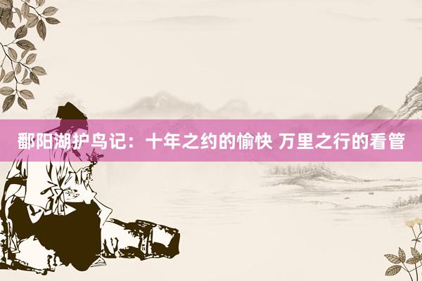 鄱阳湖护鸟记：十年之约的愉快 万里之行的看管
